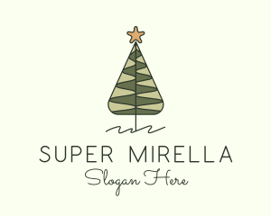 Holiday - Pine Tree Star Decor logo design