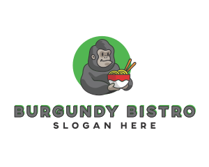 Gorilla Ramen Restaurant logo design