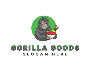 Gorilla Ramen Restaurant logo design