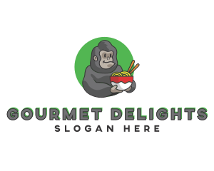 Gorilla Ramen Restaurant logo design