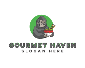 Gorilla Ramen Restaurant logo design