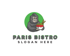 Gorilla Ramen Restaurant logo design