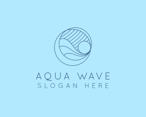 Summer Wave Surfing logo design