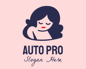 Sad Woman Cartoon  Logo