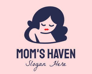 Sad Woman Cartoon  logo design