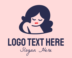 Facial - Sad Woman Cartoon logo design