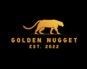 Golden Wild Jaguar logo design