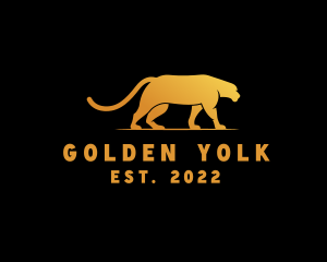 Golden Wild Jaguar logo design