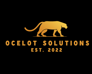 Ocelot - Golden Wild Jaguar logo design