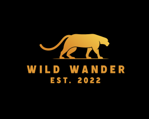 Golden Wild Jaguar logo design