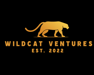 Golden Wild Jaguar logo design