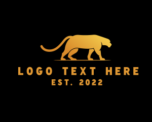 Panther - Golden Wild Jaguar logo design