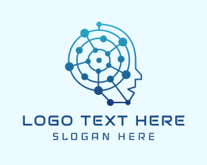 Artificial Intelligence - Android Algorithm Technology logo design