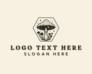 Shrooms - Organic Fungus Mushroom logo design