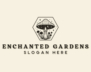 Organic Fungus Mushroom logo design