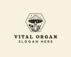 Organic Fungus Mushroom logo design