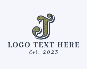Retro - Ornate Decorative Company Letter J logo design