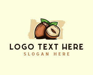 Map - Hazelnut Fruit Oregon logo design