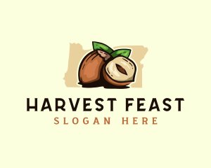 Hazelnut Fruit Oregon logo design