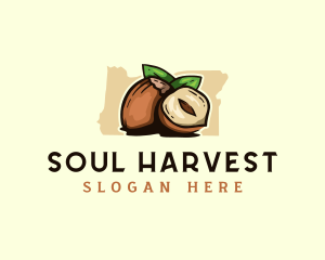 Hazelnut Fruit Oregon logo design