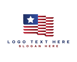 Patriot American Flag logo design