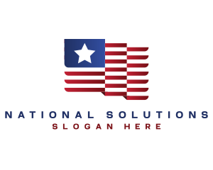 National - Patriot American Flag logo design