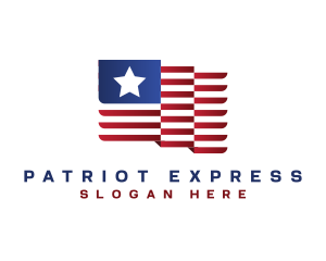 Patriot American Flag logo design