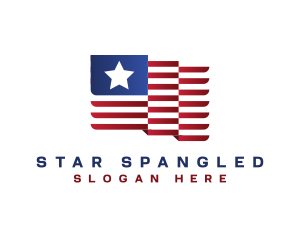 Patriot American Flag logo design