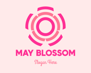 Abstract Cherry Blossom logo design