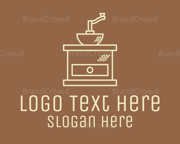 Cream Coffee Grinder Logo