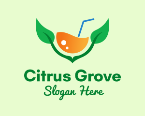 Healthy Citrus Juice Drink  logo design