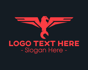 Red - Red Eagle Wrench logo design