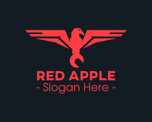 Red - Red Eagle Wrench logo design