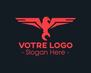 Red Eagle Wrench logo design