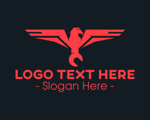 Hawk - Red Eagle Wrench logo design