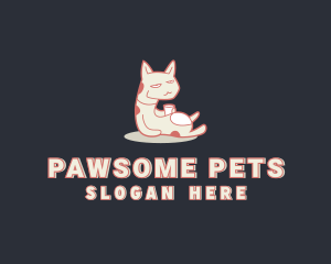 Drunk Pet Cat logo design