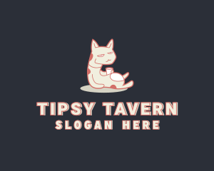 Drunk - Drunk Pet Cat logo design