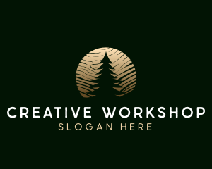 Workshop - Wood Sawmill Workshop logo design