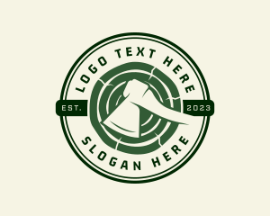 Log - Axe Wood Lumberjack logo design