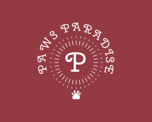 Puppy Paw Sunrays Vet logo design