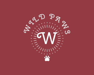 Puppy Paw Sunrays Vet logo design