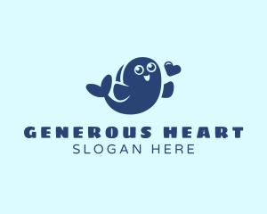 Fish Heart Pet logo design