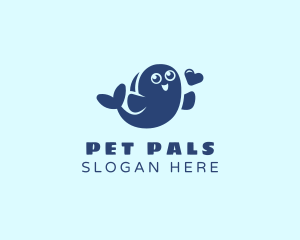 Fish Heart Pet logo design