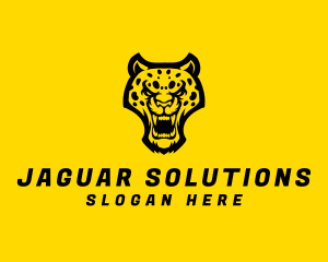 Wild Jaguar Leopard logo design