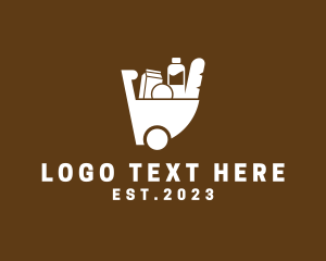 Marketplace - Grocery Shopping Cart logo design