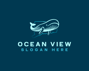 Ocean Whale Connecticut logo design