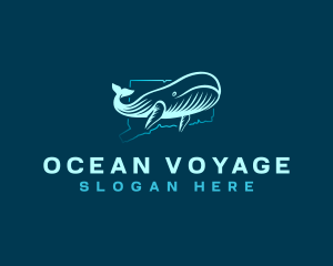 Ocean Whale Connecticut logo design