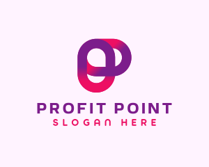 Marketing Digital Gradient Letter P logo design