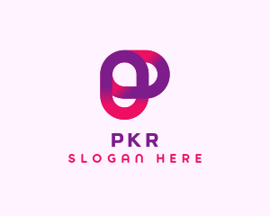 Marketing Digital Gradient Letter P logo design