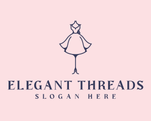 Elegant Fashion Dress Mannequin logo design